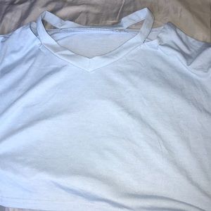 cropped long sleeve shirt